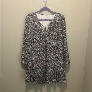 J. Crew Floral Long Sleeve Dress